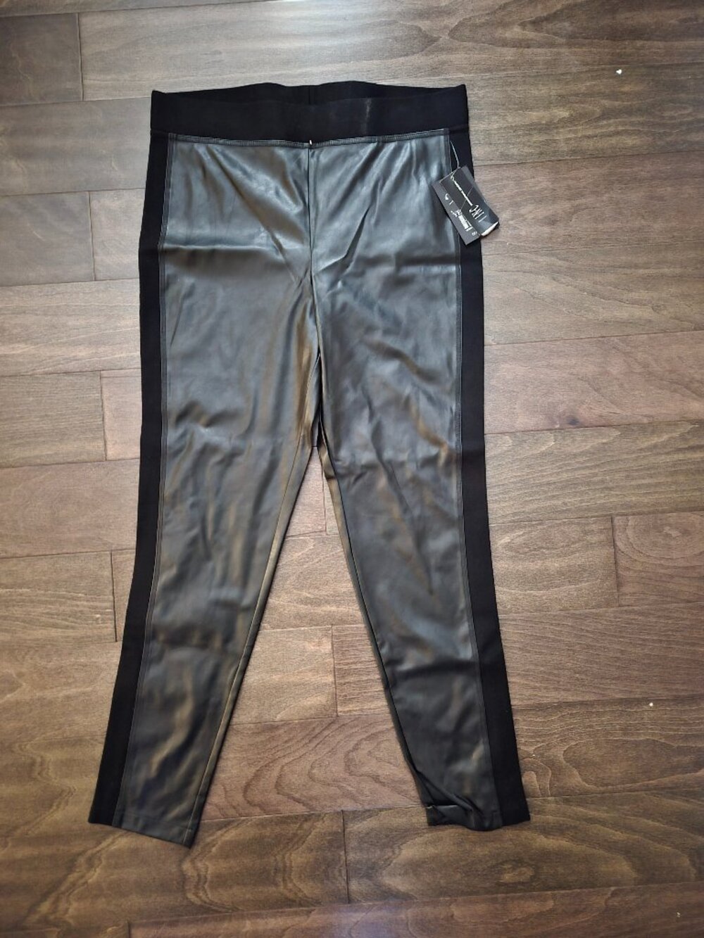 Black pleather skinny pants